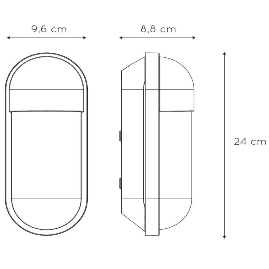 Lucide 29897/01/30 - Екстериорен аплик CAPSULE 1xE27/15W/230V IP54