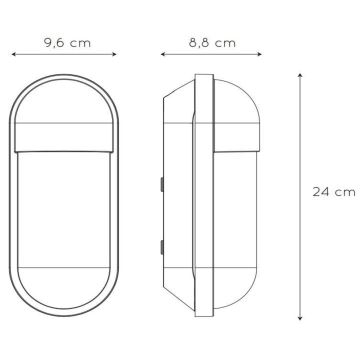 Lucide 29897/01/31 - Екстериорен аплик CAPSULE 1xE27/15W/230V IP54