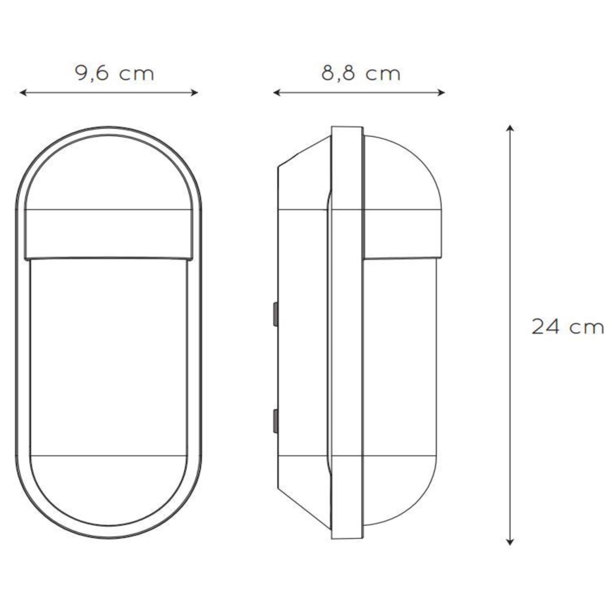 Lucide 29897/01/31 - Екстериорен аплик CAPSULE 1xE27/15W/230V IP54