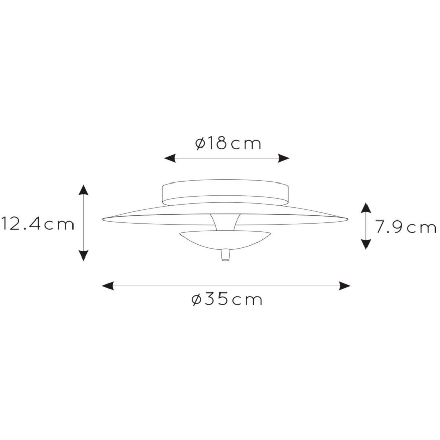 Lucide 30161/09/30 - LED Димируем плафон VULCAN LED/9W/230V черен