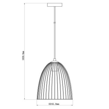 Lucide 74417/01/33 - Пендел MACARONS 1xE27/40W/230V Ø 24,5 см зелен