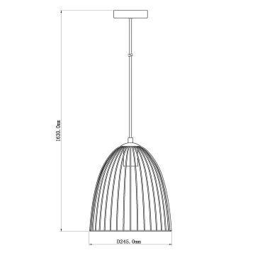 Lucide 74417/01/44 - Пендел MACARONS 1xE27/40W/230V Ø 24,5 см жълт