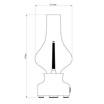 Lucide 74516/02/32 - LED Димируема сензорна настолна лампа JASON LED/2W/230V червен