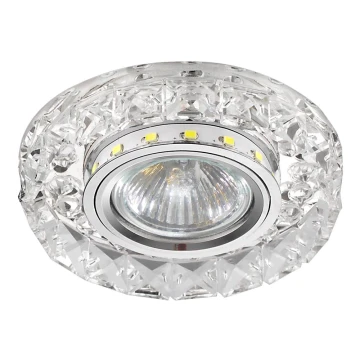 LUXERA 71074 - LED Лампа за окачен таван CRYSTALS 1xGU10/50W/230V + LED/3W STRIPE