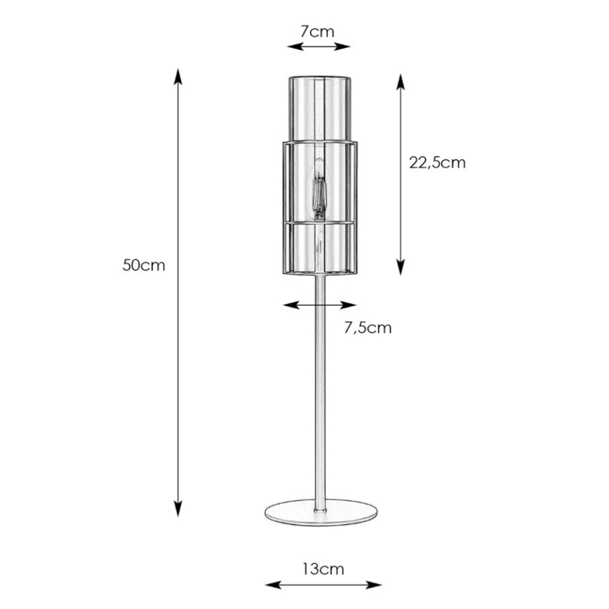 Markslöjd 108559 - Настолна лампа TUBO 1xE14/40W/230V 50 cm черна