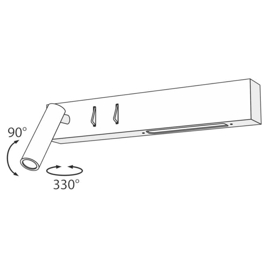 Maytoni C031WL-L8B3K - LED аплик COMODO LED/8W/230V черен