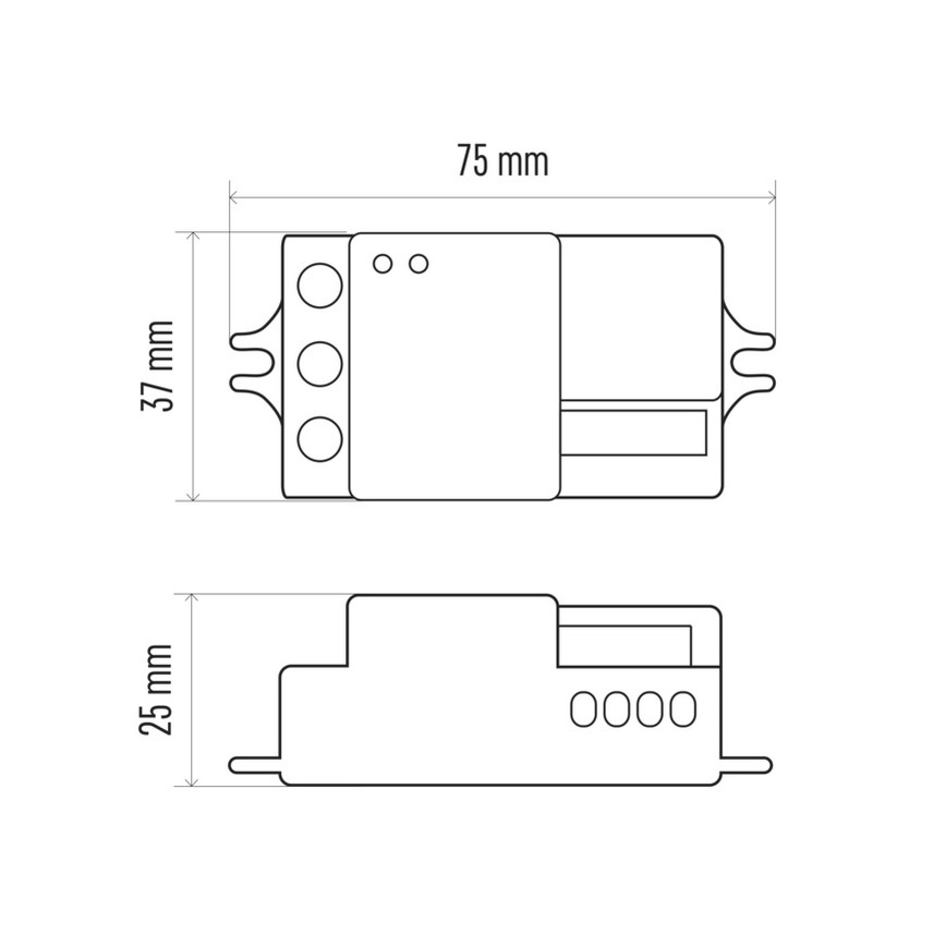 Микровълнов сензор за движение MW B 360 ° 1200W / 230V бял