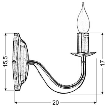 настенна лампа  MUZA 1xE14/40W/230V