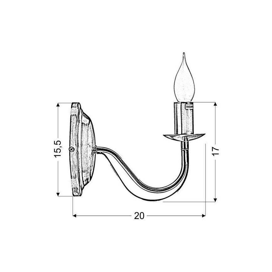 настенна лампа  MUZA 1xE14/40W/230V