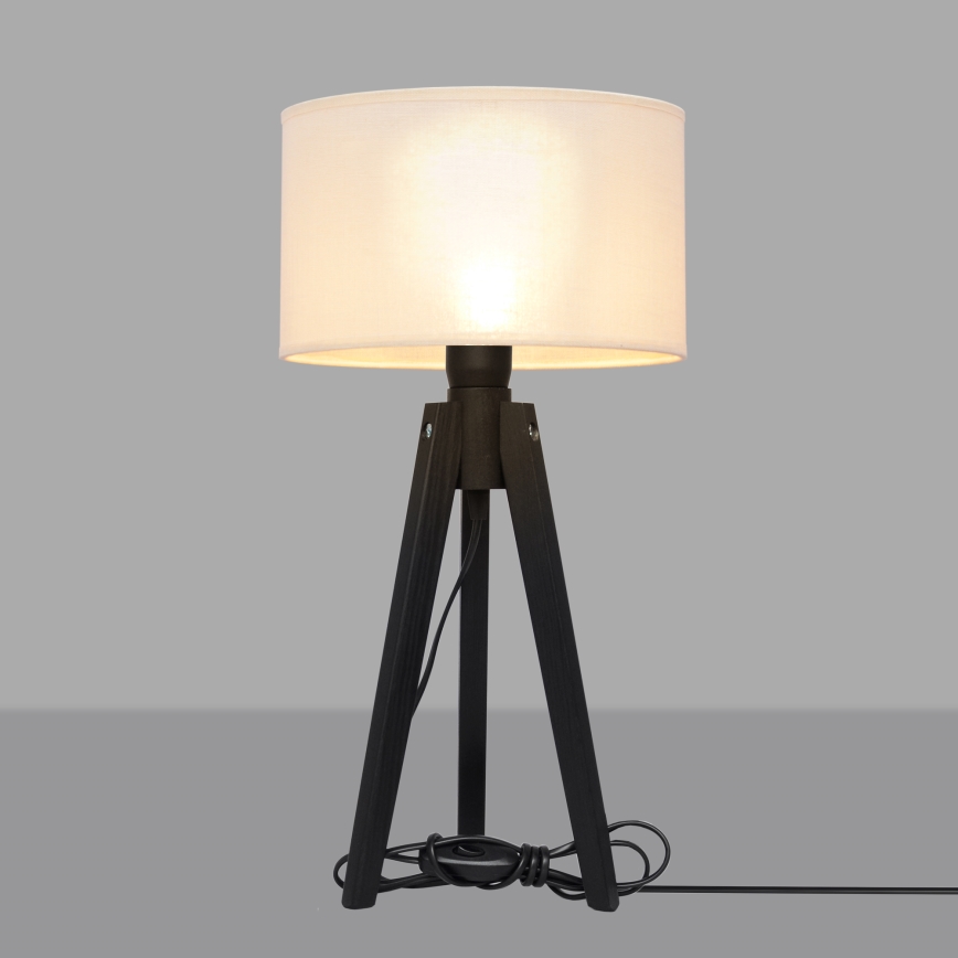 Настолна лампа ALBA 1xE27/60W/230V кремав/бор