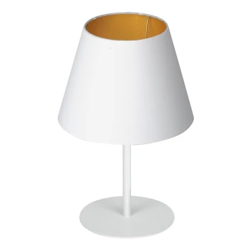 Настолна лампа ARDEN 1xE27/60W/230V Ø 20 см бяла/златиста