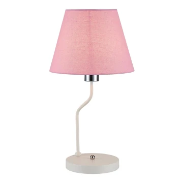 Настолна лампа YORK 1xE14/60W/230V розова/бяла