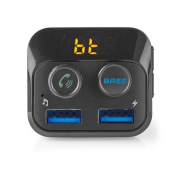Nedis CATR120BK - FM Bluetooth / MP3 / 2xUSB автомобилен предавател