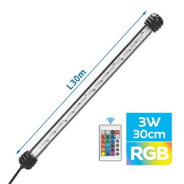 Nobleza - LED RGB Осветление за аквариум LED/3W/230V IPX7 + дистанционно управление