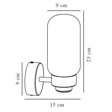 Nordlux - Аплик за баня TUTAN 1xE14/25W/230V IP44 месинг