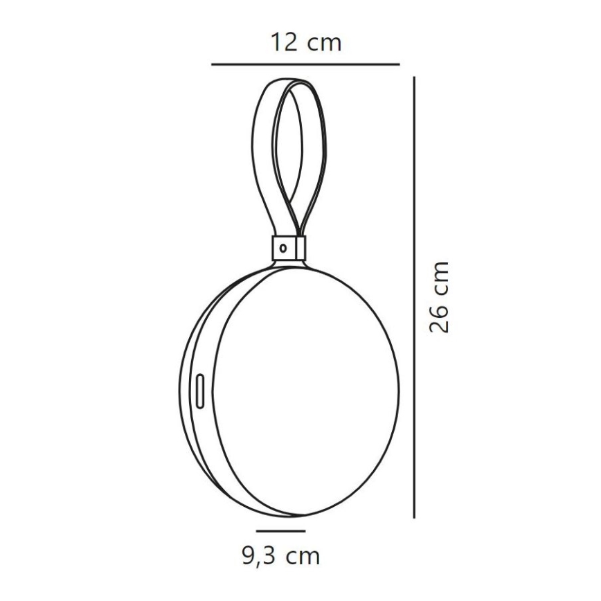 Nordlux - LED Димируем екстериорен portable лампа BRING TO-GO LED/1W/5V IP54 черен