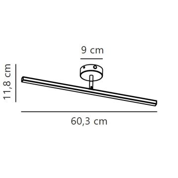 Nordlux - LED Лампа за огледало в баня IP LED/7,2W/230V IP44 60 см матов хром