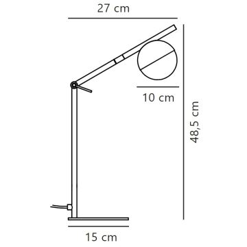 Nordlux - Настолна лампа CONTINA 1xG9/5W/230V черен