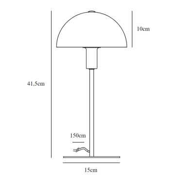 Nordlux - Настолна лампа ELLEN 1xE14/40W/230V златист/бял