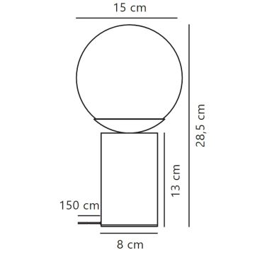 Nordlux - Настолна лампа LILLY 1xE14/25W/230V мрамор/кафяв