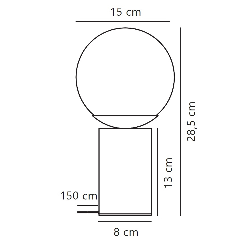 Nordlux - Настолна лампа LILLY 1xE14/25W/230V мрамор/кафяв