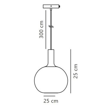 Nordlux - Пендел ALTON 1xE27/60W/230V бял/черен/месинг