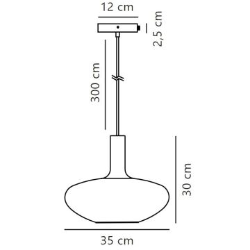 Nordlux - Пендел ALTON 1xE27/60W/230V бял/черен/месинг