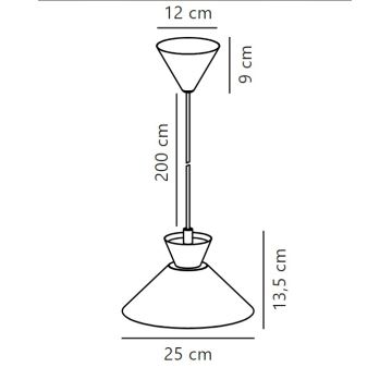 Nordlux - Пендел DIAL 1xE27/40W/230V бял