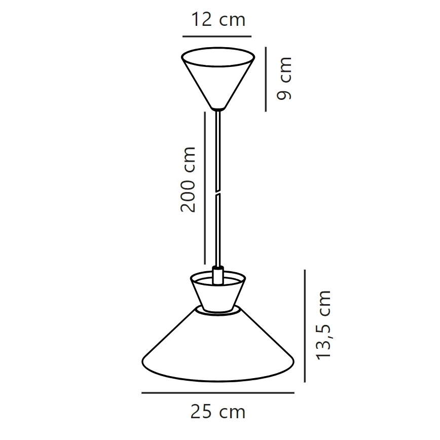 Nordlux - Пендел DIAL 1xE27/40W/230V Ø 25 см жълт