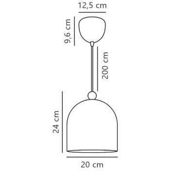 Nordlux - Пендел GASTON 1xE27/40W/230V розов/бял