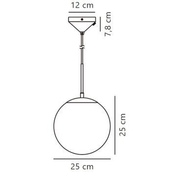 Nordlux - Пендел GRANT 1xE14/25W/230V Ø 25 см