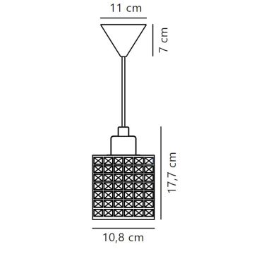 Nordlux - Пендел HOLLYWOOD 1xE27/60W/230V