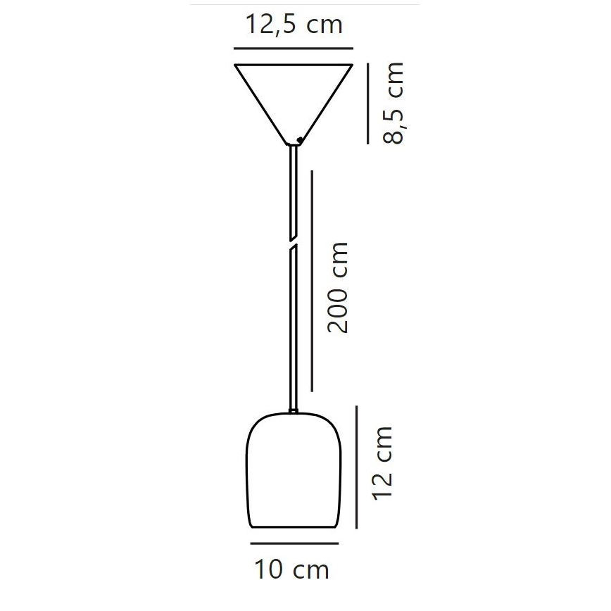 Nordlux - Пендел NOTTI 1xE27/25W/230V сив