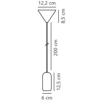 Nordlux - Пендел NOTTI 1xE27/40W/230V черен