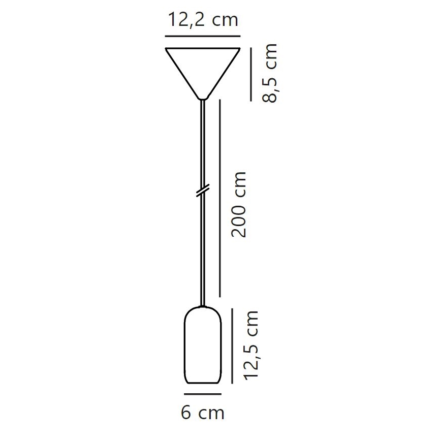 Nordlux - Пендел NOTTI 1xE27/40W/230V черен