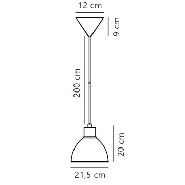 Nordlux - Пендел POP 1xE27/40W/230V бежов