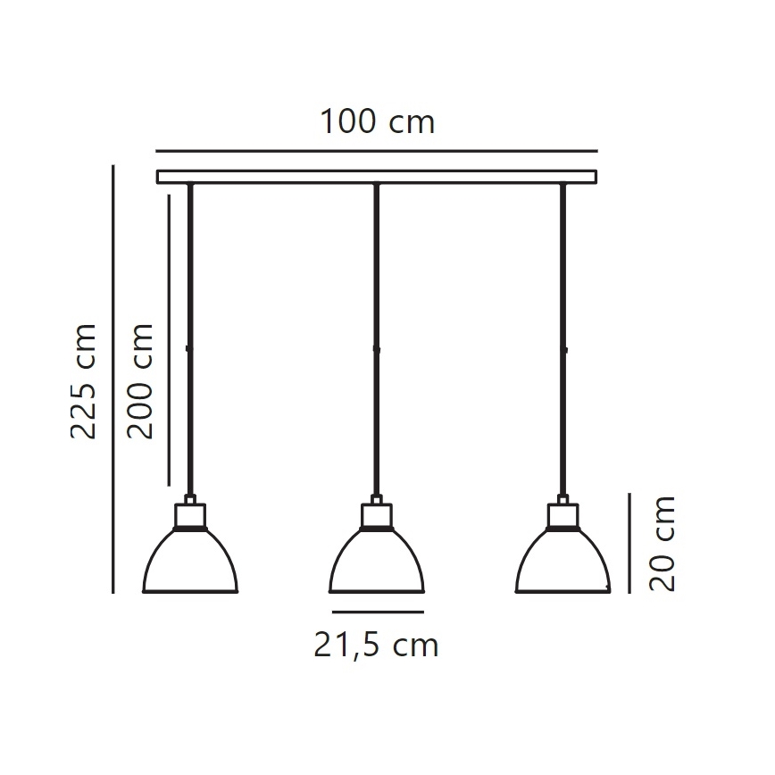 Nordlux - Пендел POP 3xE27/40W/230V черен/златист