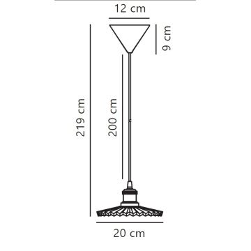 Nordlux - Пендел TORINA 1xE27/40W/230V Ø 20 см