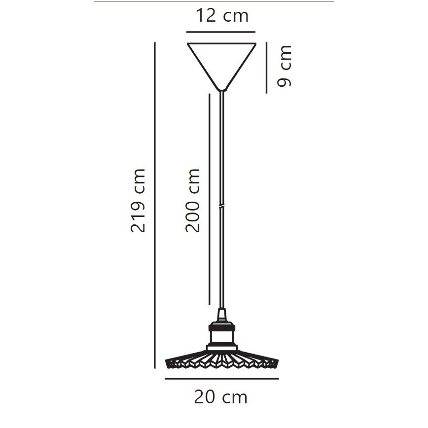 Nordlux - Пендел TORINA 1xE27/40W/230V Ø 20 см