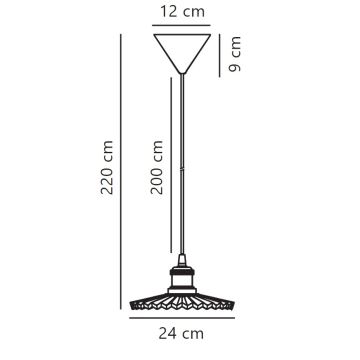 Nordlux - Пендел TORINA 1xE27/40W/230V Ø 24 см