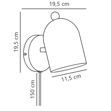 Nordlux - Спот аплик GASTON 1xE27/15W/230V бял