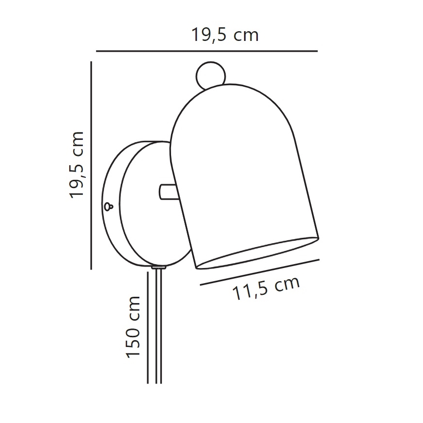 Nordlux - Спот аплик GASTON 1xE27/15W/230V бял