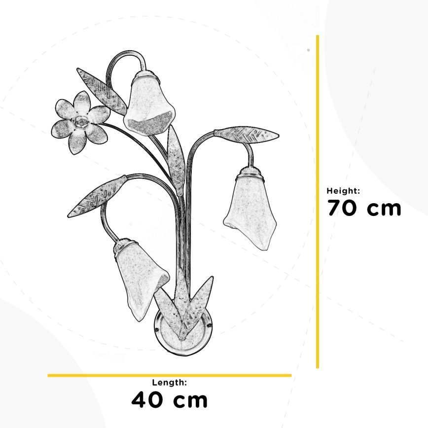 ONLI - Аплик ALGA 3xE14/6W/230V бронзов