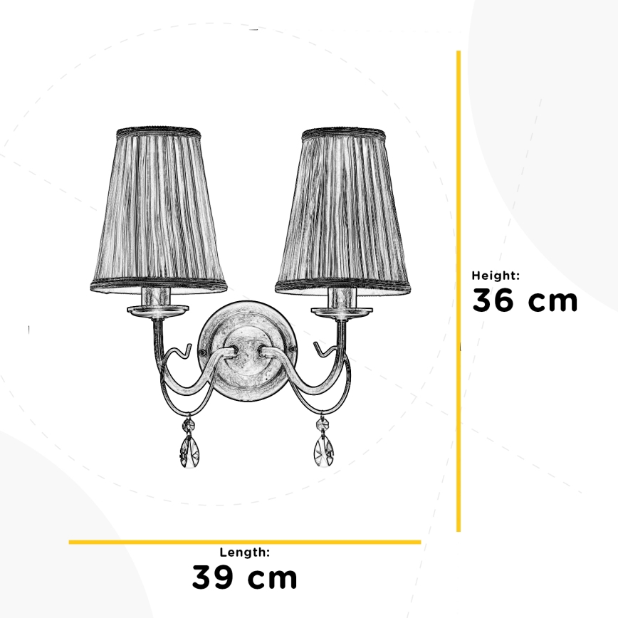 ONLI - Аплик DELIA 2xE14/6W/230V