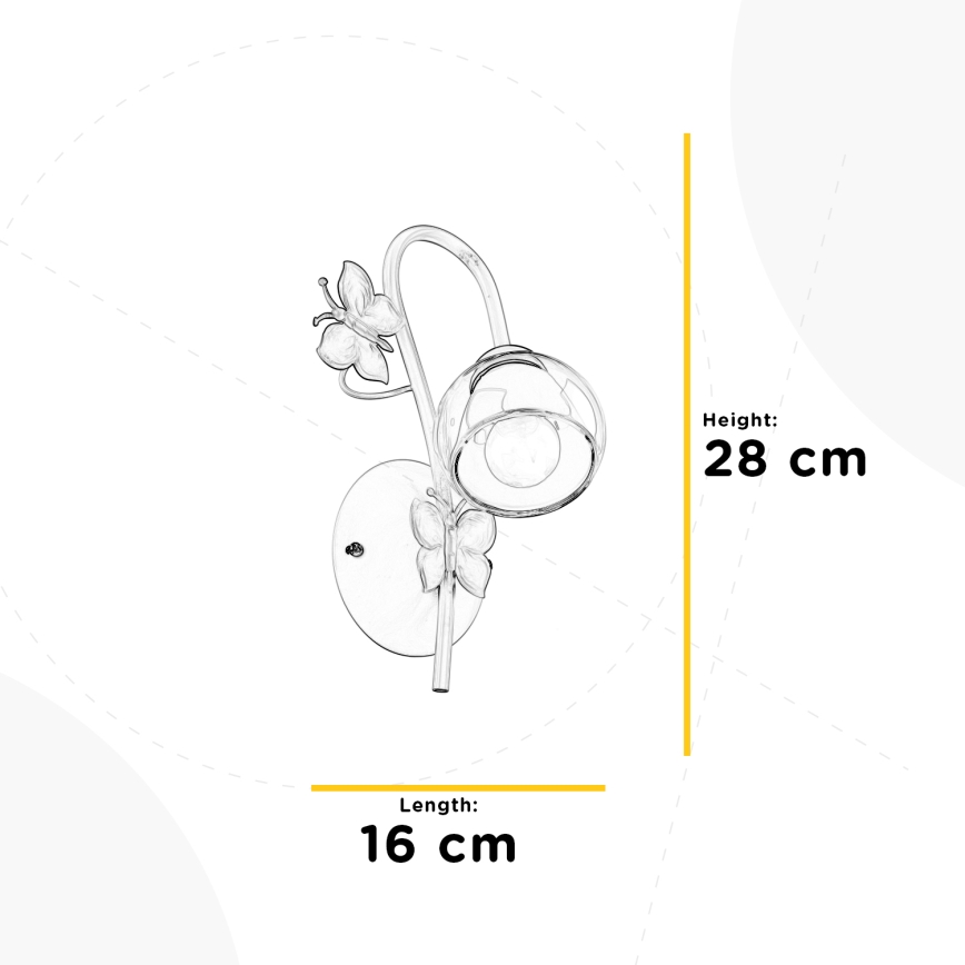 ONLI - Детски аплик BUTTERFLY 1xE14/6W/230V