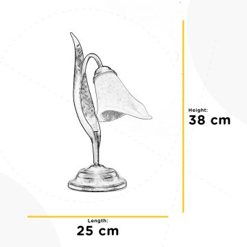 ONLI - Настолна лампа ALGA 1xE14/6W/230V 38 см бронзов