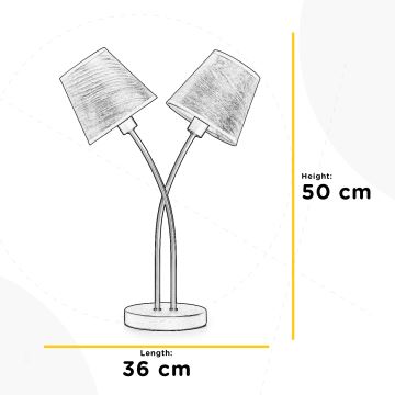 ONLI - Настолна лампа ASIA 2xE14/6W/230V 50 см