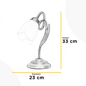 ONLI - Настолна лампа DOPPIO GIRO 1xE14/6W/230V бронзов