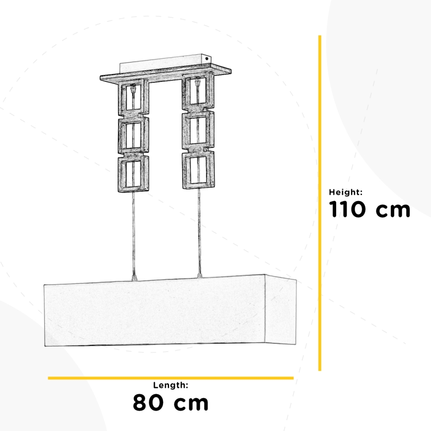 ONLI - Пендел KISAR 2xE27/22W/230V