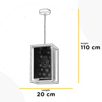 ONLI - Пендел MALIK 1xE27/22W/230V златист/черен